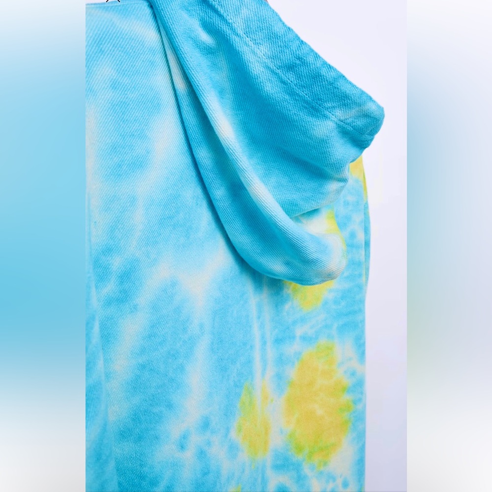Zara tie dye sweatshirt turquoise yellow, designer Streetwear - Picture 3 of 8